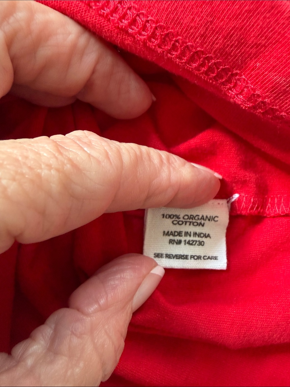 ISA & Ella 100% Organic Cotton Red Crop tee - Picture 5 of 6
